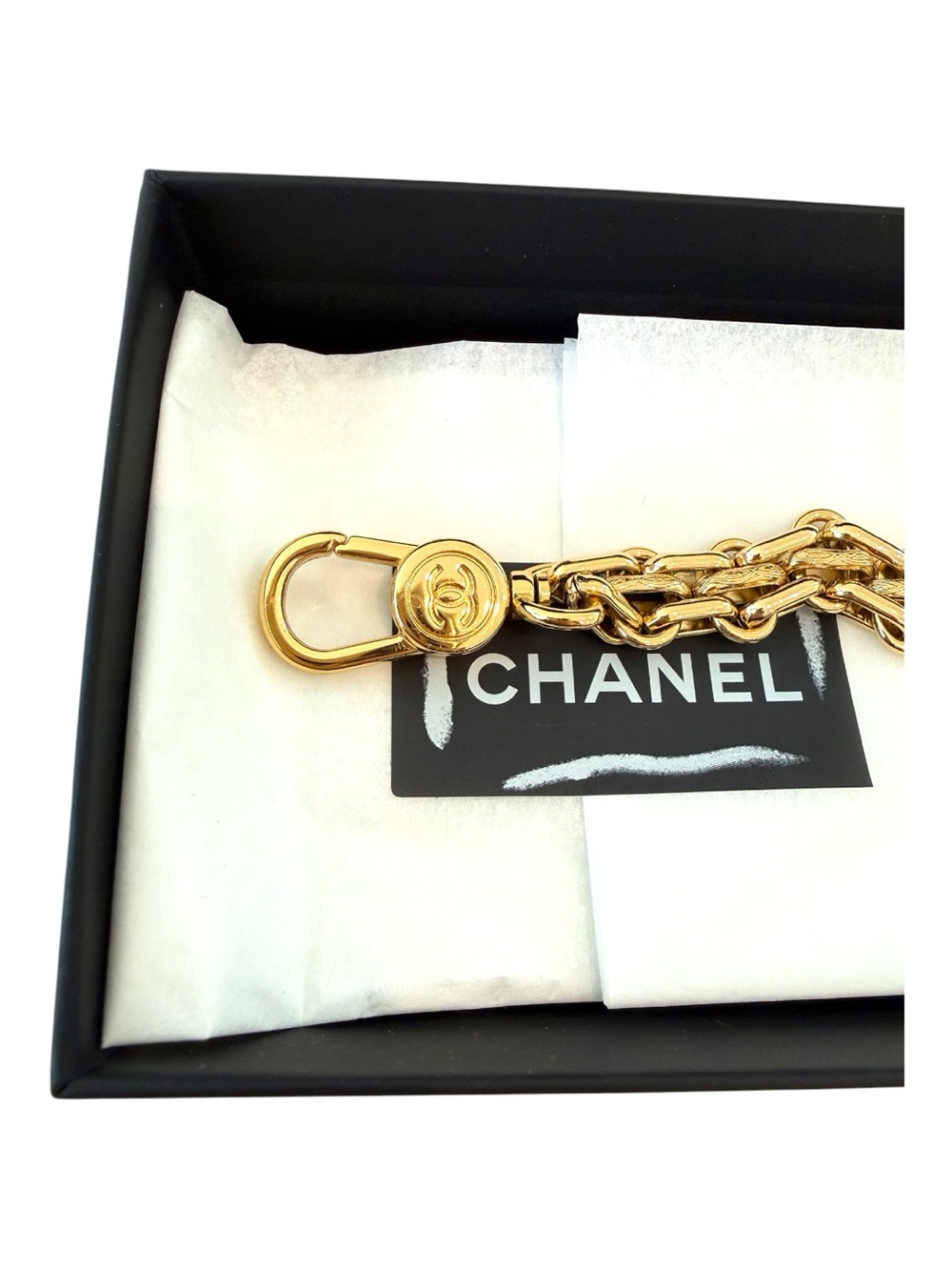 CHANEL Gold 2.55 Mademoiselle Chain Bracelet